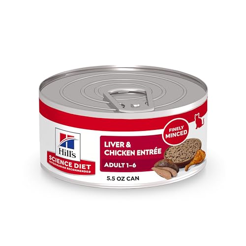 Hill's Science Diet Adult Canned Cat Food, Liver & Chicken Entrée 24 x 156 g Can by Hill's Science Diet - Used condition - CA$83.15