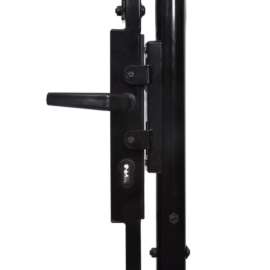 Puerta doble para valla Vallas Para Jardin Metalicas Puerta Jardin Metalica Puertas Metalicas Exterior Puerta De Verja Reja MetáLica PráCtica y Moderna 400x200 cm con puntas de lanza