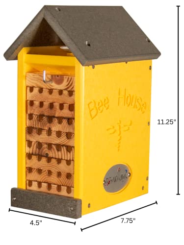 Jcs Wildlife Small Poly Lumber Mason Bee House - Attracts Bee Pollinators In Your Garden - Made In The Usa #TOP4