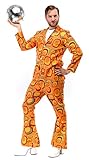 original 70er kleidung Die Größen S, M, L, XL und XXL sind für dieses Kostüm verfügbar. Aus 100% Polyester hergestellt (Wasche das Kostüm separat bei 30 Grad).