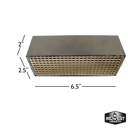 Midwest Hearth Wood Stove Catalytic Combustor Replacement Catalyst Vermont Castings Intrepid (2.5" x 6.5" x 2" Ceramic) Made in USA