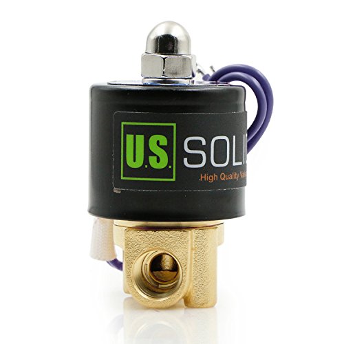 U.S. Solid USS2-00051 1/4 Inch Npt Brass Electric Solenoid Valve 12Vdc Normally Closed Viton (Standard Usa Pipe Thread). Solid Brass thumb #1