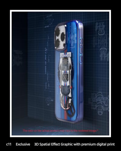 Image of Spigen Ultra Hybrid T MagFit Back Cover Case for iPhone 16 Pro, c11 Collection, MagSafe Compatible, Camera Control Covered, 3D Effect with Hexa-Layer Print - PC+TPU | Le Mans