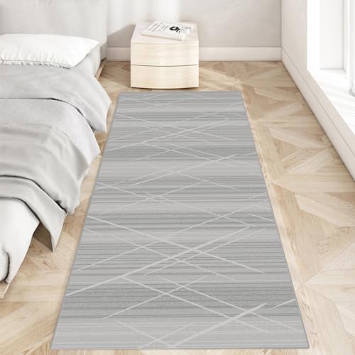 Tapis de couloir lavable antidérapant grand passage gris