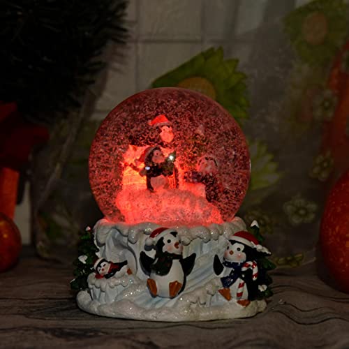 Bola de nieve musical 3D con luces LED de ensueño y canciones infantiles para niños 8