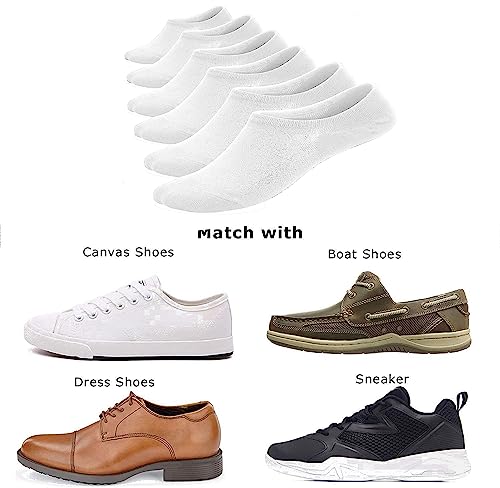Image of 6 Pairs No Show Socks Women and Men Thin Low Cut for Slip On Sneakers Flats Line with Non Slip Grips