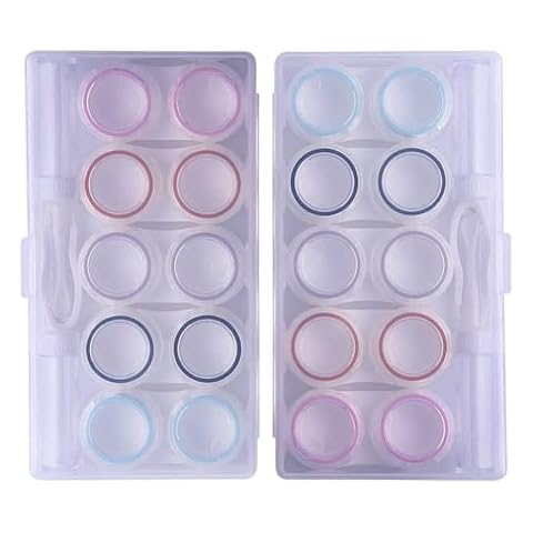 APZDFGIFCD Clear Contact Lens Case, Contact Lens Organizer Case with Carrying Travel Holder -10 Pack Cover