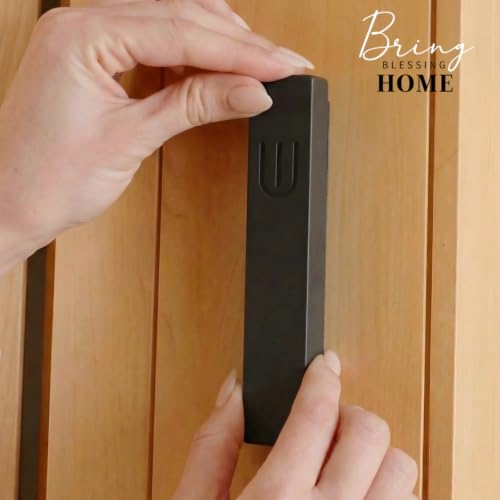 Image of SURI Mezuzah for Door with Scroll - 7 Inch Modern Mezuzah Case with Non Kosher Scroll Included, Fits up to 6 inch Scroll, Easy Adhesive Installation, Gift Box Included