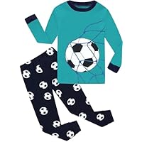 Boys Pyjamas Sets 100% Cotton Dinosaur Nightwear Toddler Clothes Kids Winter Long Sleeve Tractor Sleepwear Christmas Pjs Sets 2 Piece Outfit Xmas Gift Age 1 to 7 Years