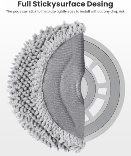 Image of 6Pack QV35A Mop Pads and High Efficiency Filters For Roborock Qrevo Pro,Qrevo MaxV,Qrevo Plus,Qrevo Curv, Qrevo Edge,Qrevo Edge S5A Robot Vacuum,Spare Accessories Kit with 4 Mop Pads,2 Washable Filter
