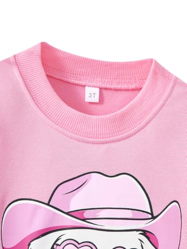 Image of Little Girls Outfits 2 Piece Toddler Long Sleeve Sweatshirt Leggings Pants Fall Winter Clothing Set 2-10 Years