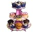 Produktbild Etagere 3 Etagen Muffin Deko Cupcake Ständer Pappe 3-stöckig Babyparty Tortenständer Pappständer Muffinständer Groß (rosa)
