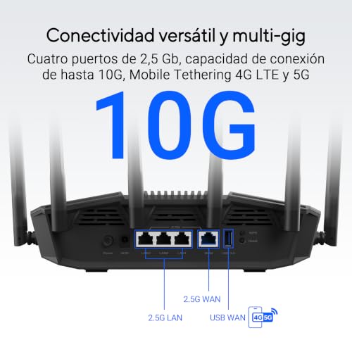 ASUS RT-BE90U – Router AiMesh BE9400 WiFi 7 de Triple Banda 6
