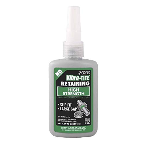 Vibra-TITE 541 High Strength Slip Fit Anaerobic Retaining Compound, 50 ml Bottle, Green by Vibra-TITE