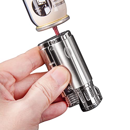 Encendedor Cobber Triple Jet Flame Butane, Plateado miniatura 6