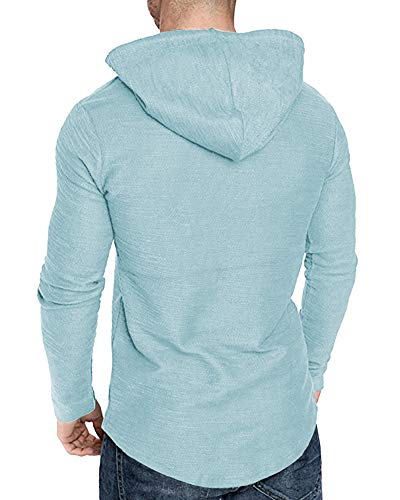 Lexiart Mens Fashion Athletic Hoodies Sport Sweatshirt Solid Color Fleece Pullover