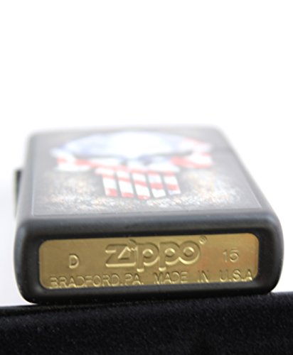 Encendedor Zippo Matte Black Calavera Punisher miniatura 3