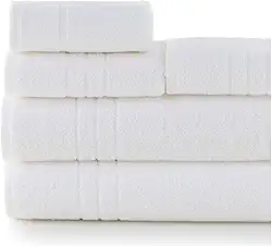 Jogo De Toalhas Banho Rosto Piso Teka Profiline 5 Pçs Branca Super Macia E Confortável Ideal Para Hotel Pousada Airbnb Clinicas Academia Motel