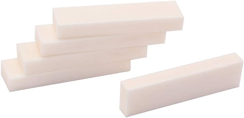 Alnicov 5 Pieces Vintage Blanks Buffalo Bone Nut for Guitar Ukulele Accessory 40x10x5mm - Image 3