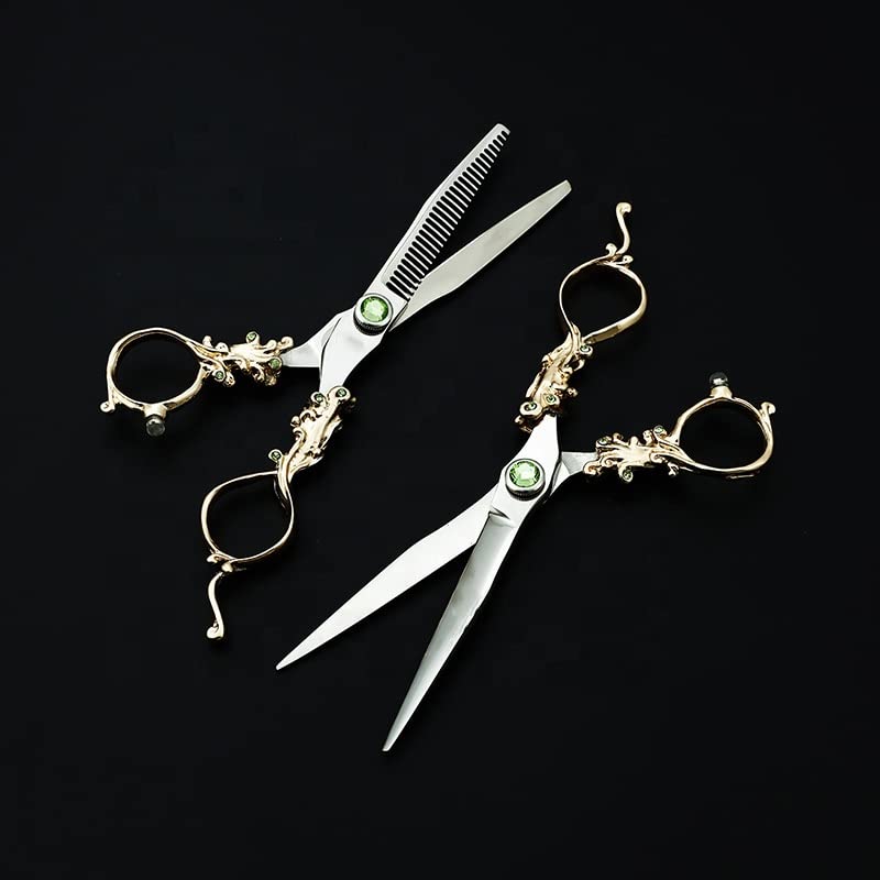 Ciseaux De Coiffure, 6 Pouces, Acier Inoxydable 440C Japonais, Style Européen, Motif Damas, Ciseaux De Coiffure pour Coiffeur
