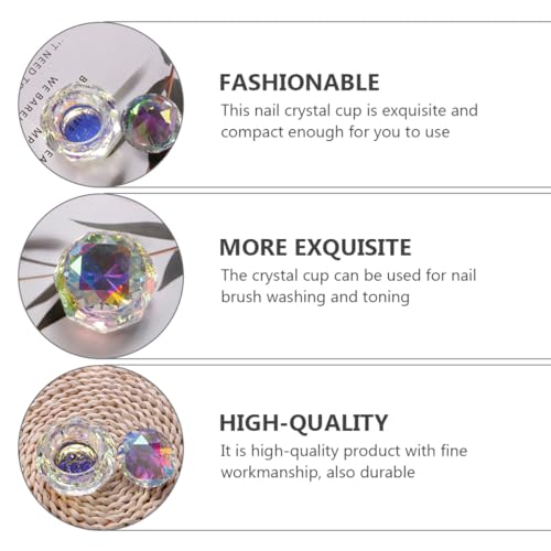 Jojofuny crystal nail dappen dish pequeño acrílico miniatura 6
