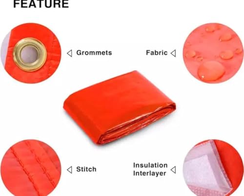 Image of Tarpaulin Sheet Waterproof Tirpal 160 GSM (9 x 12 Feet) Multipurpose Plastic Cover Tharpai for Truck, Home Roof, Rain (Orange /Yellow) (9X12 Orange TARPAULINE)
