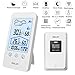 Produktbild MCvilla Wetterstation Funk mit Außensensor Digitales Thermometer Hygrometer Universal Weather Station mit Aussenfühler wecker luftfeuchtigkeit Regenmesser