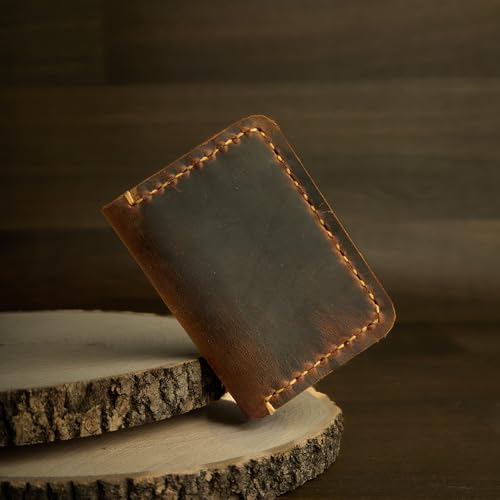 Handmade Leather Bifold Card Wallet