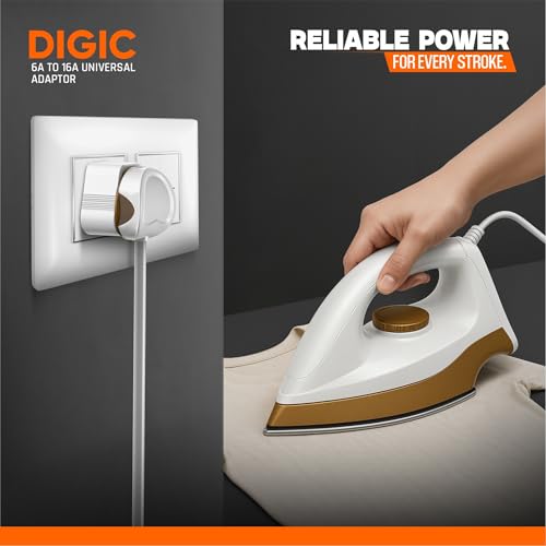 Image of Vimal - Digic 6amp to 16amp 3 Pin Universal Conversion Plug,Pack of 3Pcs,White