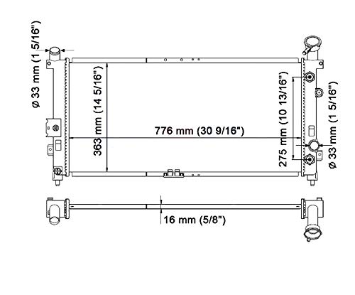 Klimoto Radiator | Fits Buick Chevrolet Oldsmobile Pontiac Saturn Suv 3.4L 3.5L V6 | Replaces 10310317 10310318 10312317 10327416 10420263 #TOP4