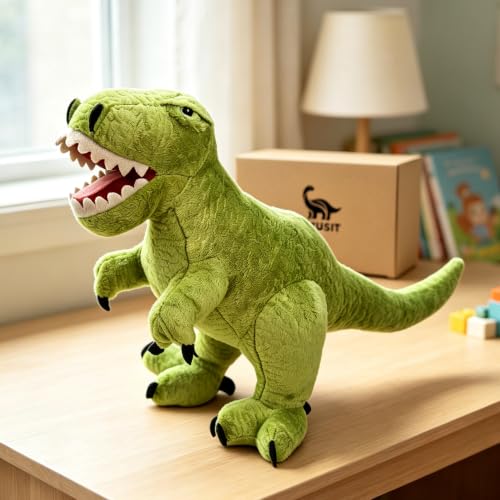 VYUSIT Green T Rex Stuffed Animal 12 Inch Cute Dinosaur Stuffed Animal