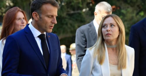 Meloni e Macron a Cap d'Antibes