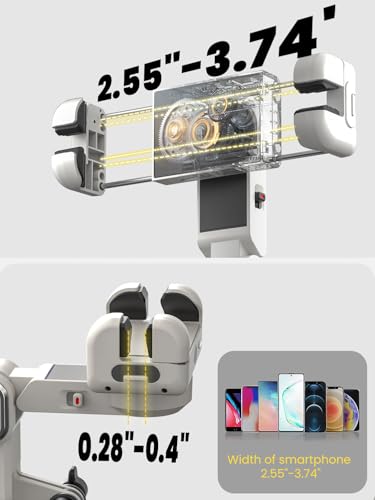 Trípode de teléfono celular Android iPhone con seguimiento facial automático de 360 grados 2