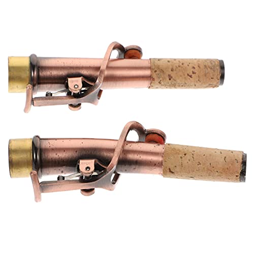 Faruta 2Pcs Durable Copper Sax Neck Golden Metal Saxophone Neck Set With Curved And Straight Neck For Saxophone Instrument (Color : Coppery) #TOP1