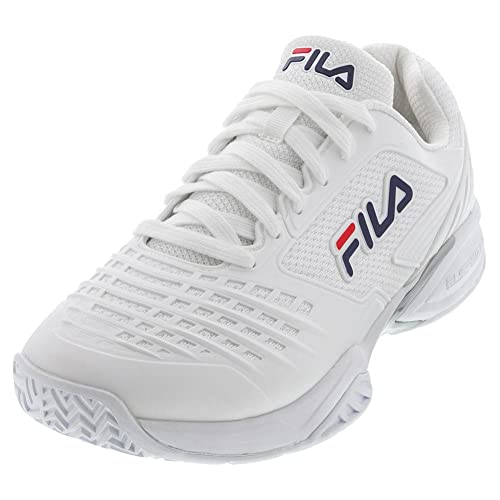 FILA Men's Axilus 2 Energized Tennis Shoe (White/White/FILA Navy, 11)