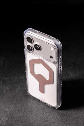 Image of Urban Armor Gear UAG Plyo Magnetic Compatible, Rugged Slim Anti-Yellowing Transparent Clear Shockproof Military Grade Protective Case /Cover Designed for iPhone 17 Pro Max (2025) - Ice /Rose Gold