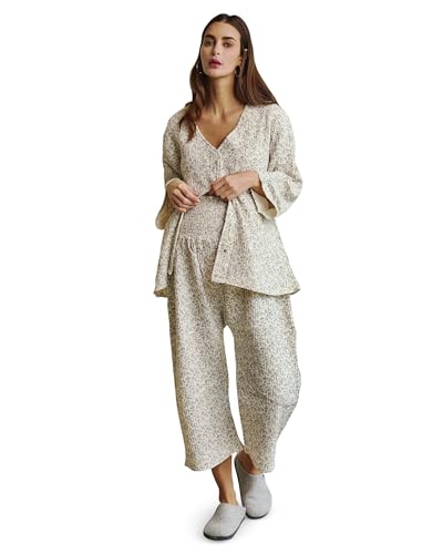 Modal Gauze Nursing Set 2 Piece Postpartum Pajamas for Women Ultra Soft Triple Gauze Maternity Loungewear & Sleepwear for Breastfeeding Modal Cotton Blend Soft PJs for Moms-to-Be Icihika L