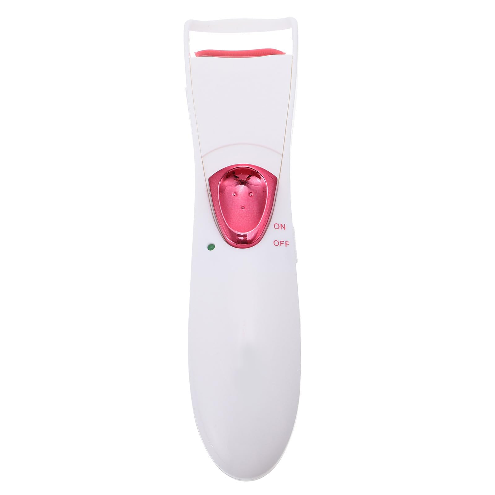Rizador de Pestañas Calefacción Mini Eléctrico Abs Blanco | Protección Térmica Ranura Aislante, Evita Contacto Piel, Funciona 2 Pilas Aaa No Incluidas