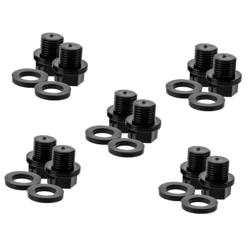 BESPORTBLE 10 Sets Swimming Pool Pump Pipe Plug Swimming Pool Plugs Sink Drain Pool Filter Backwash Hose Sink Stopper Kitchen Drain Inflatable Gaskets Drain Strainer Drain Plug Black Plastic