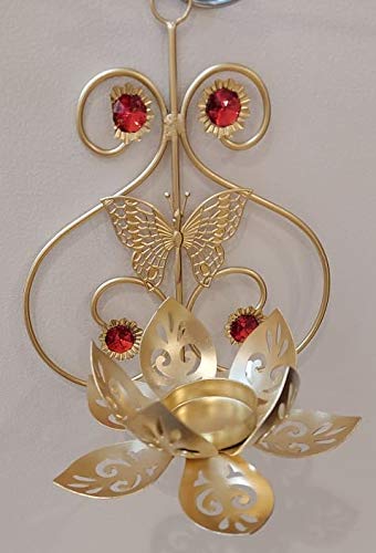Sandeep Crafts Elegant Shadow Lotus Butterfly Wall Hanging With Cutting Design On Lotus Home Decor Set Of 2 Amazon In Home Kitchen