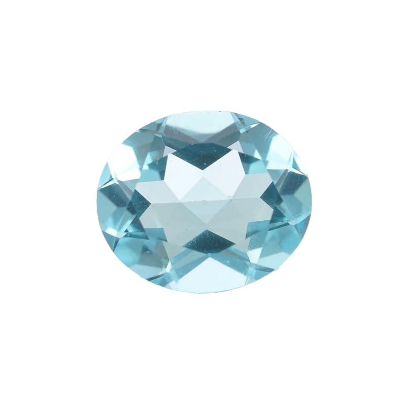 Aigue-marine ovale brillante pour réparer une bague ou composer un pendentif unique