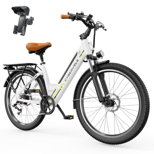 Cybervelo 750W Electric Bike for Adults,up 80 Miles Removable Battery Ebike, 26" Electric E Bike with 7-Speed,Adult Electric Bicycles for Commute Beach Snow Womens/Man All Terrain image 20
