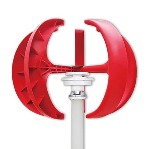 Wind Turbine Generators Kit, 12/24V 15000W/20000W Lantern 5-Blade Vertical Wind Turbine Generator with Controller for Home Hybrids Streetlight Use Electromagnetic Electricity,20000W-24V