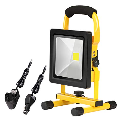 20W LED Work Light Rechargeable Super Bright 3000 Lumen Portable Battery Floodlight Waterproof Outdoor Security Light for Camping Hiking Car Repairing Garage Fishing BBQ
