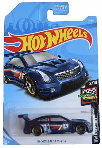 Hot Wheels '16 Cadillac ATS-V R 75/250 Azul miniatura 1