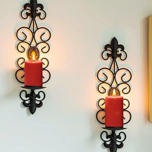 Image of Battery Operated Flameless Candles with 6 Hour Timer 3 Pack Real Wax Vertical Stripe 3D Wick Flickering LED Pillar Candles Dinner Wedding Christmas Holiday Decor(Red, 3 inch D x 5 inch, 6 inch, 7 inch H)