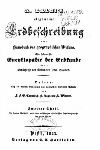 Allgemeine Erdbeschreibung