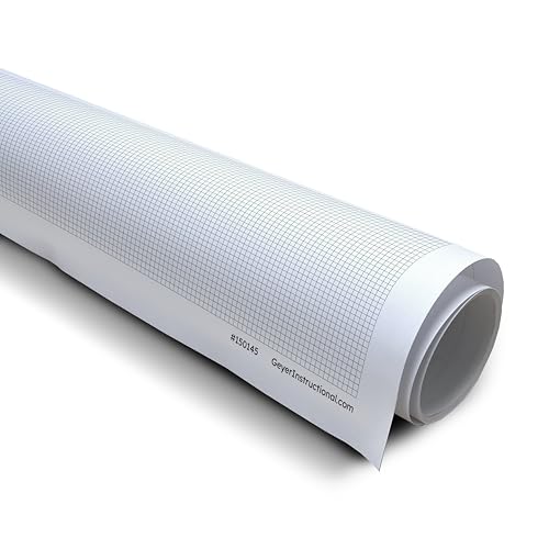 Geyer Instructional Products - Rolo grande de papel milimetrado de 91,4 cm x 304,8 cm, grade preta d