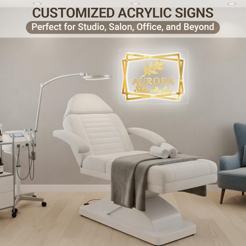 Image of Custom LED Business Logo Backlit Sign | Adjustable brightness, acrylic construction, office reception, corporate lobby, company branding, illuminated display