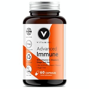 Premium Immune System Booster – Powerful Blend with Vitamin D 1000iu, Vitamin C 400mg, Vitamin A & Zinc – 60 Capsules…